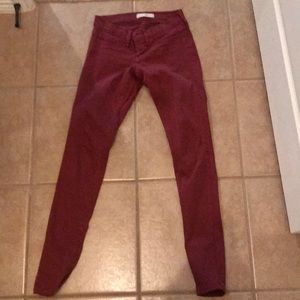 Burgundy Skinny Jeans
